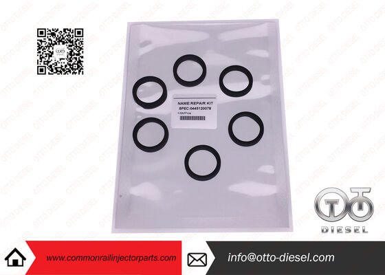 สีดํา 0 445 120 078 Bosch O-Rings ประทับเครื่องฉีด - 6PCS/SET ชุดซ่อมเครื่องฉีดน้ํามัน