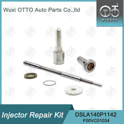 DSLA140P1142 ชุดซ่อมเครื่องฉีด Bosch ประกอบด้วยช่องฉีด DSLA140P1142 และวาล์ว F00VC01034